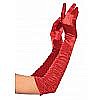  Ruched Satin Gloves OS LA2042red