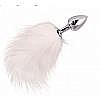      Small Silver Plug  With White Small Tail     SSPWWST