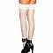 Белые чулки на широкой резинке