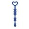 Синие анальные бусы LIA LOVE BEADS - 17 см.