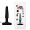 Черный плаг из ультрабархатистого силикона - 10 см.