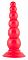 Красная анальная ёлочка с 6 шариками - 17,5 см.