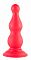 Красная фигурная анальная втулка - 15 см.