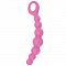 Розовая анальная цепочка CATERPILL-ASS SILICONE PINK - 19,5 см.