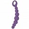 Фиолетовая анальная цепочка CATERPILL-ASS SILICONE PURPLE - 19,5 см.