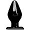 Большая чёрная анальная пробка Wildfire Down Dirty Butt Plug - 16 см.