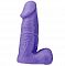 Фиолетовый реалистичный массажёр XSKIN 5 PVC DONG - 13 см.