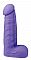 Фиолетовый фаллоимитатор среднего размера XSKIN 6 PVC DONG - 15 см.