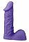 Фиолетовый стимулятор-фаллос XSKIN 6 PVC DONG - 15 см.