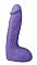 Фиолетовый фаллоимитатор-массажер XSKIN 7 PVC DONG - 18 см.