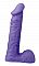 Фиолетовый фаллоимитатор с мошонкой XSKIN 8 PVC DONG - 20,3 см.