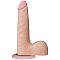 Телесный фаллоимитатор-реалистик на присоске - 19 см.