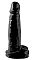 Большой черный фаллоимитатор Basix - 23 см.
