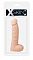 Телесный фаллоимитатор с богатым рельефом поверхности XSKIN 7 PVC DONG - 18 см.