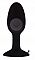 Чёрная анальная пробка с шариком внутри MENZSTUFF ROLL PLAY SMALL - 8 см.