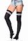 Чулки Ribbed Athletic Thigh Highs - Leg Avenue, One Size, Белый