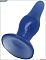 Синяя анальная пробка из геля - 11,5 см.