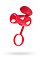 Красная насадка на пенис с клиторальным стимулятором
