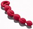 Красная анальная цепочка Bendybeads