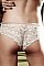 Светло-бежевые кружевные трусики Boyshorts с рюшами Agent Of Love