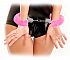 Металлические наручники Furry Love Cuffs с розовым мехом