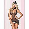 Откровенный костюм стюардессы Leg Avenue, One Size, Черный Откровенный костюм стюардессы Leg Avenue, One Size, Черный