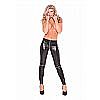 ,   Wetlook Zipper Leggings - Allure, One Size, 