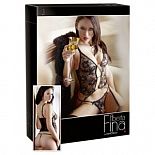 <strong>Кружевной комплект из двух предметов: трусики-стринг и топ с пажами</strong> <br />
Кружевной комплект из двух предметов: трусики-стринг и топ с пажами. <div class="charTableblock"><div><span>Размер</span>: S (42-44)</div><div><span>Цвет</span>: черный</div><div><span>Производитель</span>: Orion, Германия</div><div><span>В наличии</span>: S, черный</div></div> Кружевной комплект из двух предметов: трусики-стринг и топ с пажами
Кружевной комплект из двух предметов: трусики-стринг и топ с пажами.