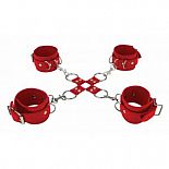 <strong>Красный комплект оков Hand And Legcuffs </strong> <br />
Комплект оков, состоит из пары мягких наручников, изготовленных из кожи. <div class="charTableblock"><div><span>Материал</span>: кожа</div><div><span>Цвет</span>: красный, розовый</div><div><span>Производитель</span>: OUCH by Shots Media BV, Нидерланды</div></div> Красный комплект оков Hand And Legcuffs
Комплект оков, состоит из пары мягких наручников, изготовленных из кожи.