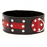 <strong>Чёрно-красный ошейник с клёпками</strong> <br />
Чёрно-красный ошейник с клёпками. <div class="charTableblock"><div><span>Материал</span>: кожзам</div><div><span>Цвет</span>: черный; красный, розовый</div><div><span>Производитель</span>: БДСМ арсенал, Россия</div></div> Чёрно-красный ошейник с клёпками
Чёрно-красный ошейник с клёпками.