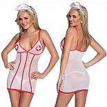 <strong>Платье Медсестры</strong> <br />
Платье медсестры из тянущегося материала с глубоким вырезом и красным кантом. <div class="charTableblock"><div><span>Размер</span>: S (42-44); M (44-46); L (46-48)</div><div><span>Цвет</span>: белый</div><div><span>Производитель</span>: Coquette, Канада</div></div> Платье Медсестры
Платье медсестры из тянущегося материала с глубоким вырезом и красным кантом.