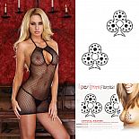 <strong>Smart Set 24: платье-сетка и пэстисы из чёрных кристаллов</strong> <br />
Smart Set 24: платье-сетка и пэстисы из чёрных кристаллов. <div class="charTableblock"><div><span>Размер</span>: S (42-44); M (44-46); L (46-48)</div><div><span>Цвет</span>: черный</div><div><span>Производитель</span>: Hustler, США</div><div><span>В наличии</span>: S-M-L, черный</div></div> Smart Set 24: платье-сетка и пэстисы из чёрных кристаллов
Smart Set 24: платье-сетка и пэстисы из чёрных кристаллов.