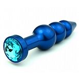 <strong>Синяя фигурная анальная пробка с голубым кристаллом - 11,2 см.</strong> <br />
Металлическая анальная пробка с ограничительным основанием для безопасного использования и кристаллом. <div class="charTableblock"><div><span>Длина, см</span>: 11.20</div><div><span>Диаметр, см</span>: 2.90</div><div><span>Материал</span>: металл</div><div><span>Длина, см</span>: 9-12</div><div><span>Диаметр, см</span>: 2</div></div> Синяя фигурная анальная пробка с голубым кристаллом - 11,2 см.
Металлическая анальная пробка с ограничительным основанием для безопасного использования и кристаллом.