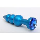 <strong>Синяя фигурная анальная пробка с синим кристаллом - 11,2 см.</strong> <br />
Металлическая анальная пробка с ограничительным основанием для безопасного использования и кристаллом. <div class="charTableblock"><div><span>Длина, см</span>: 11.20</div><div><span>Диаметр, см</span>: 2.90</div><div><span>Материал</span>: металл</div><div><span>Длина, см</span>: 9-12</div><div><span>Диаметр, см</span>: 2</div></div> Синяя фигурная анальная пробка с синим кристаллом - 11,2 см.
Металлическая анальная пробка с ограничительным основанием для безопасного использования и кристаллом.