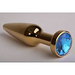 <strong>Золотистая анальная пробка с голубым кристаллом - 11,2 см.</strong> <br />
Металлическая пробка с ограничительным основанием для безопасного использования. <div class="charTableblock"><div><span>Длина, см</span>: 11.20</div><div><span>Диаметр, см</span>: 2.90</div><div><span>Материал</span>: металл</div><div><span>Длина, см</span>: 9-12</div><div><span>Диаметр, см</span>: 2</div></div> Золотистая анальная пробка с голубым кристаллом - 11,2 см.
Металлическая пробка с ограничительным основанием для безопасного использования.