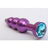 <strong>Фиолетовая фигурная анальная ёлочка с голубым кристаллом - 11,2 см.</strong> <br />
Металлическая анальная пробка с ограничительным основанием для безопасного использования и кристаллом. <div class="charTableblock"><div><span>Длина, см</span>: 11.20</div><div><span>Диаметр, см</span>: 2.90</div><div><span>Материал</span>: металл</div><div><span>Длина, см</span>: 9-12</div><div><span>Диаметр, см</span>: 2</div></div> Фиолетовая фигурная анальная ёлочка с голубым кристаллом - 11,2 см.
Металлическая анальная пробка с ограничительным основанием для безопасного использования и кристаллом.