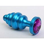 <strong>Синяя ребристая анальная пробка с фиолетовым кристаллом - 7,3 см.</strong> <br />
Металлическая анальная пробка с ограничительным основанием для безопасного использования и кристаллом. <div class="charTableblock"><div><span>Длина, см</span>: 7.30</div><div><span>Диаметр, см</span>: 2.80</div><div><span>Материал</span>: металл</div><div><span>Длина, см</span>: 5-8</div><div><span>Диаметр, см</span>: 2</div></div> Синяя ребристая анальная пробка с фиолетовым кристаллом - 7,3 см.
Металлическая анальная пробка с ограничительным основанием для безопасного использования и кристаллом.