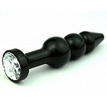 <strong>Чёрная анальная ёлочка с прозрачным кристаллом - 11,2 см.</strong> <br />
Металлическая анальная ёлочка с ограничительным основанием, украшенным кристаллом. <div class="charTableblock"><div><span>Длина, см</span>: 11.20</div><div><span>Диаметр, см</span>: 2.90</div><div><span>Материал</span>: металл</div><div><span>Длина, см</span>: 9-12</div><div><span>Диаметр, см</span>: 2</div></div> Чёрная анальная ёлочка с прозрачным кристаллом - 11,2 см.
Металлическая анальная ёлочка с ограничительным основанием, украшенным кристаллом.