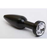 <strong>Чёрная удлинённая пробка с прозрачным кристаллом - 11,2 см.</strong> <br />
Удлинённая металлическая пробка с ограничительным основанием, украшенным кристаллом. <div class="charTableblock"><div><span>Длина, см</span>: 11.20</div><div><span>Диаметр, см</span>: 2.90</div><div><span>Материал</span>: металл</div><div><span>Длина, см</span>: 9-12</div><div><span>Диаметр, см</span>: 2</div></div> Чёрная удлинённая пробка с прозрачным кристаллом - 11,2 см.
Удлинённая металлическая пробка с ограничительным основанием, украшенным кристаллом.