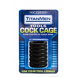 <strong>Сжимающая утяжка черная TITAN COCK CAGE</strong> <br />
TPE эластомер <div class="charTableblock"> </div> Сжимающая утяжка черная TITAN COCK CAGE
TPE эластомер