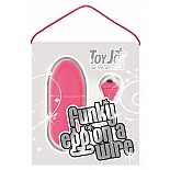 <strong>Виброяйцо FUNKY EGG ON A WIRE PINK 10031TJ</strong> <br />
Дистанционное яйцо с вибрацией в форме овала. <div class="charTableblock"> </div> Виброяйцо FUNKY EGG ON A WIRE PINK 10031TJ
Дистанционное яйцо с вибрацией в форме овала.