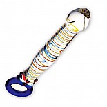 <strong>Красочный анальный стимулятор из стекла, 20,5 см</strong> <br />
Анальный прямой стимулятор с реалистичной головкой и безопасным кольцом для извлечения. Основание кольца украшено красными декоративными каплями из стекла. Тело фаллоса покрыто желтыми и синими линиями. <div class="charTableblock"><div><span>Длина, см</span>: 20.5</div><div><span>Диаметр, см</span>: 3.5</div><div><span>Материал</span>: стекло</div><div><span>Цвет</span>: прозрачный</div><div><span>Длина, см</span>: 17-20</div><div><span>Диаметр, см</span>: 3</div></div> Красочный анальный стимулятор из стекла, 20,5 см
Анальный прямой стимулятор с реалистичной головкой и безопасным кольцом для извлечения. Основание кольца украшено красными декоративными каплями из стекла. Тело фаллоса покрыто желтыми и синими линиями.