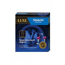 <strong>Презерватив "Sitabella"с шариками со смазкой продлевающий эффект(1120)*12</strong> <br />
Презерватив "Sitabella-Продлевающий эффект" с эластичными шариками - высококачественный презерватив из гипоаллергенного латекса, с накопителем, в смазке с продлевающим эффектом, увеличивающей длительность полового акта и обладающей смягчающим действием на кожу и слизистые оболочки.<div class="charTableblock"><div><span>Производитель</span>: Sitabella, Россия</div><div><span>Количество</span>: 12</div><div><span>Особенности</span>: пролонгирующие</div></div> Презерватив "Sitabella"с шариками со смазкой продлевающий эффект(1120)*12
Презерватив "Sitabella-Продлевающий эффект" с эластичными шариками - высококачественный презерватив из гипоаллергенного латекса, с накопителем, в смазке с продлевающим эффектом, увеличивающей длительность полового акта и обладающей смягчающим действием на кожу и слизистые оболочки.
