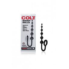 <strong>Анальная цепочка COLT Buddy Balls с эрекционным кольцом черная</strong> <br />
Анальная цепочка c эрекционным кольцом из мужской коллекции COLT.<div class="charTableblock"><div><span>Длина, см</span>: 18.5</div><div><span>Диаметр, см</span>: 3.25</div><div><span>Материал</span>: силикон</div><div><span>Цвет</span>: черный</div><div><span>Особенности</span>: цепочки, бусы</div><div><span>Длина, см</span>: 17-20</div><div><span>Диаметр, см</span>: 3</div></div> Анальная цепочка COLT Buddy Balls с эрекционным кольцом черная
Анальная цепочка c эрекционным кольцом из мужской коллекции COLT.