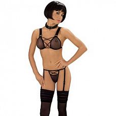 <strong>Откровенный комплект с лаковой окантовкой</strong> <br />
Комплект из 2 предметов: бюстгальтер с окантовкой из материала лак, чашечки сетка, стринги с пажами для крепления чулок.<div class="charTableblock"><div><span>Размер</span>: S (42-44)</div><div><span>Цвет</span>: черный</div><div><span>Производитель</span>: Roxana, Польша</div><div><span>В наличии</span>: S, черный</div></div> Откровенный комплект с лаковой окантовкой
Комплект из 2 предметов: бюстгальтер с окантовкой из материала лак, чашечки сетка, стринги с пажами для крепления чулок.