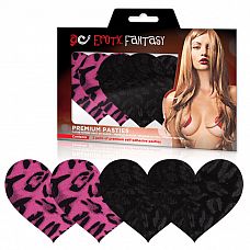 <strong>Набор из леопардовых пэстисов-сердец Wild Cat</strong> <br />
Больше никаких неудобств и неудобного белья, когда надеваешь сексуальные платья и топы, например, на романтическое свидание! Добавьте сексуальности своему имиджу! Новые соблазнительные платья и топы без бретелей, красивое декольте - все может быть в вашем новом стиле, и вы можете не бояться, что будет открыто слишком много! Две пары леопардовых пэстисов - черные и розовые сердца с принтом пятен хищника.<div class="charTableblock"> </div> Набор из леопардовых пэстисов-сердец Wild Cat
Больше никаких неудобств и неудобного белья, когда надеваешь сексуальные платья и топы, например, на романтическое свидание! Добавьте сексуальности своему имиджу! Новые соблазнительные платья и топы без бретелей, красивое декольте - все может быть в вашем новом стиле, и вы можете не бояться, что будет открыто слишком много! Две пары леопардовых пэстисов - черные и розовые сердца с принтом пятен хищника.