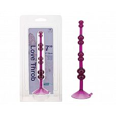 <strong>Фиолетовая анальная втулка анальная на присоске - 17,8 см. </strong> <br />
Втулка анальная, выполнена в форме вала с парными бусинами разного диаметра.<div class="charTableblock"><div><span>Длина, см</span>: 17.8</div><div><span>Диаметр, см</span>: 1.5</div><div><span>Материал</span>: ПВХ (PVC)</div><div><span>Цвет</span>: другой</div><div><span>Особенности</span>: цепочки, бусы</div><div><span>Длина, см</span>: 17-20</div><div><span>Диаметр, см</span>: меньше 2</div></div> Фиолетовая анальная втулка анальная на присоске - 17,8 см.
Втулка анальная, выполнена в форме вала с парными бусинами разного диаметра.