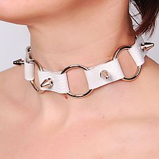 <strong>Кожаный белый ошейник с кольцами и шипами</strong> <br />
Изготовлен из натуральной кожи белого цвета.<div class="charTableblock"><div><span>Материал</span>: кожа</div><div><span>Цвет</span>: белый</div><div><span>Производитель</span>: Sitabella, Россия</div></div> Кожаный белый ошейник с кольцами и шипами
Изготовлен из натуральной кожи белого цвета.