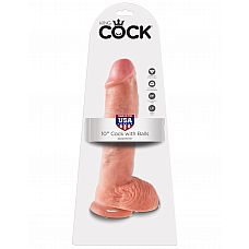������������� � �������� 10" COCK WITH BALLS �� �������� �������� 
������������� � �������� 10" COCK WITH BALLS �� �������� �� ��������� KING COCK ����������� �� ������������������� ��������� PVC - ���������������, ��� ���������� ������������� - ������, ������� ��������� ���������� ����������� �� �������������� �������.
