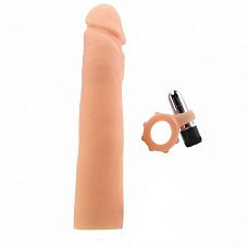 ���������� ������� TLC^ CyberSkin^ 3-in-1 Vibrating X-tra Cock 
���� 7,5 ��.